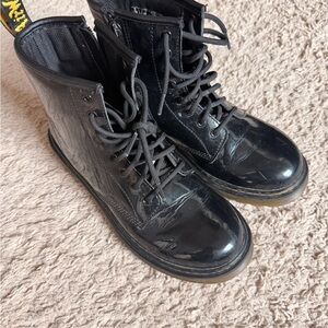 Dr Martens Black Patent Leather Boots